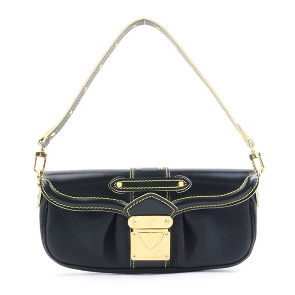 LOUIS VUITTON Black Leather Clutch Bag - Picture 1 of 5